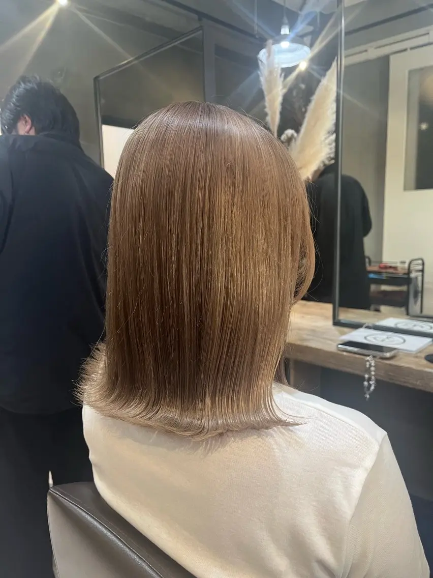 カラー ブリーチ ブラウンカラー ヘアカラー 阿部 翔一郎/暖色系カラーのヘアスタイル