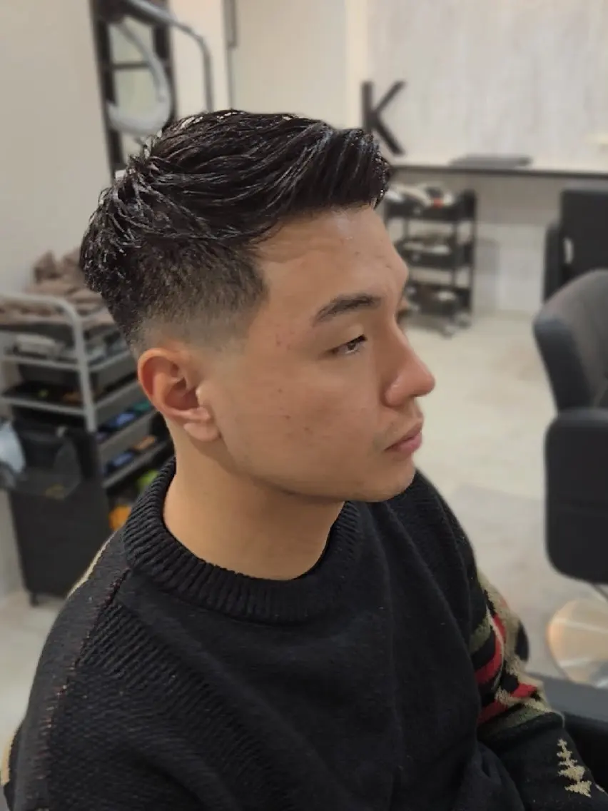 メンズ ショート フェードカット メンズメッシュ カット ヘアセット LEN名古屋/パーマ 海外ヘア/メンズ特化のヘアスタイル