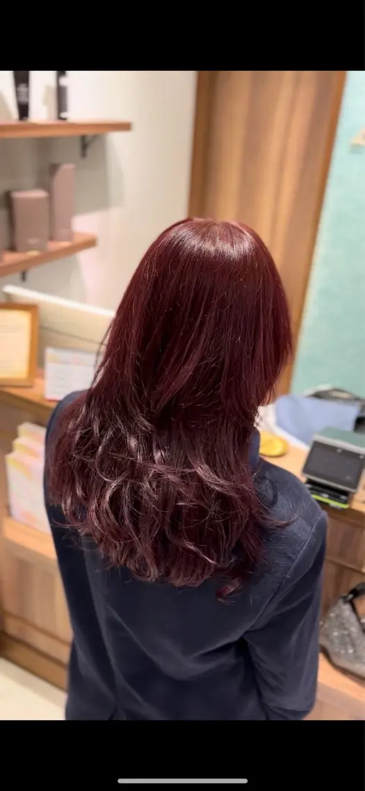 カラー ブリーチ ダブルカラー ブリーチなしカラー レッドカラー ash平井店/永木 空✂️のヘアスタイル