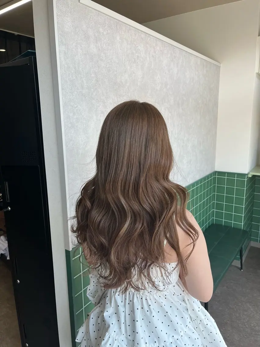 カラー ベージュカラー ブリーチ ダブルカラー ブリーチなしカラー ヘアカラー トリートメント 本木下朋花/髪質 改善×ダブルカラーのヘアスタイル