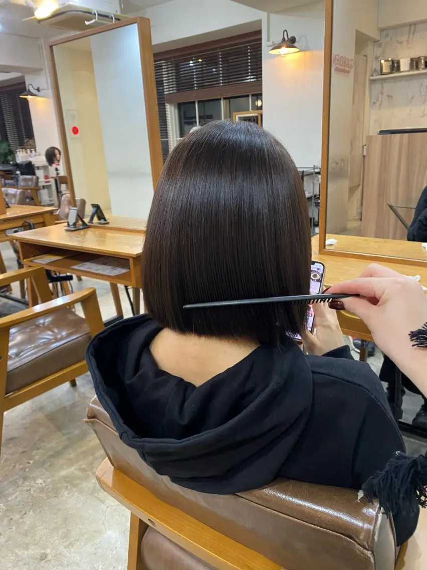 【💖お得セットメニュー💖】ボブカット➕ワンカラー➕3stepトリートメント🧴の写真