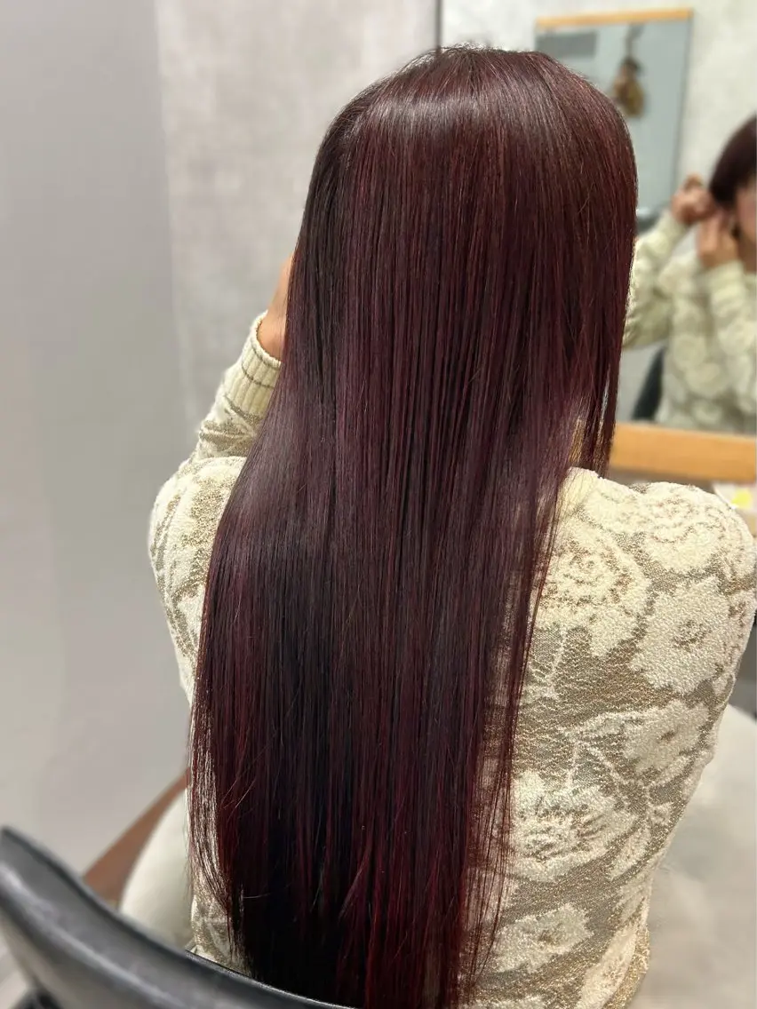 カラー ブラウンカラー ピンクカラー 中内 美空のヘアスタイル