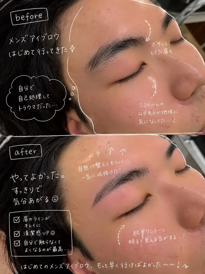 メンズ アイブロウ 眉カット その他(アイブロウ) femme横川 さきのマツエク・マツパデザイン