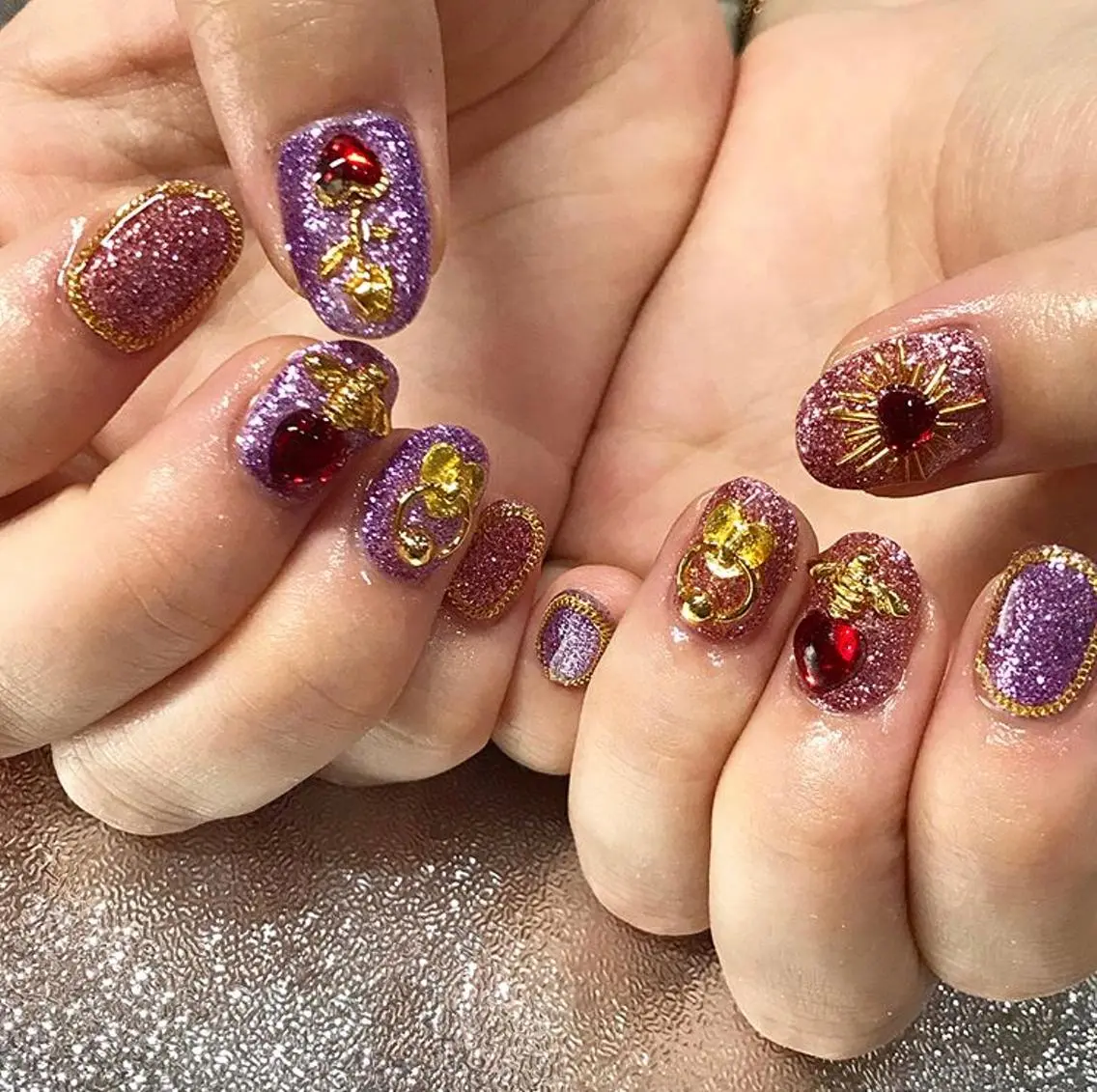 ネイル 渋谷／チップ長さ出し 👑アプレgel-xのネイルデザイン