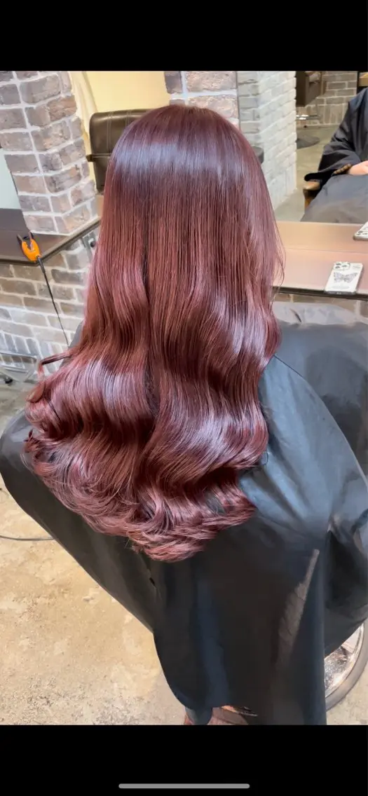 ロング カラー ブリーチ ブラウンカラー ピンクカラー ピンクブラウン 艶カラー/インナー /グラデ/大西小百合のヘアスタイル