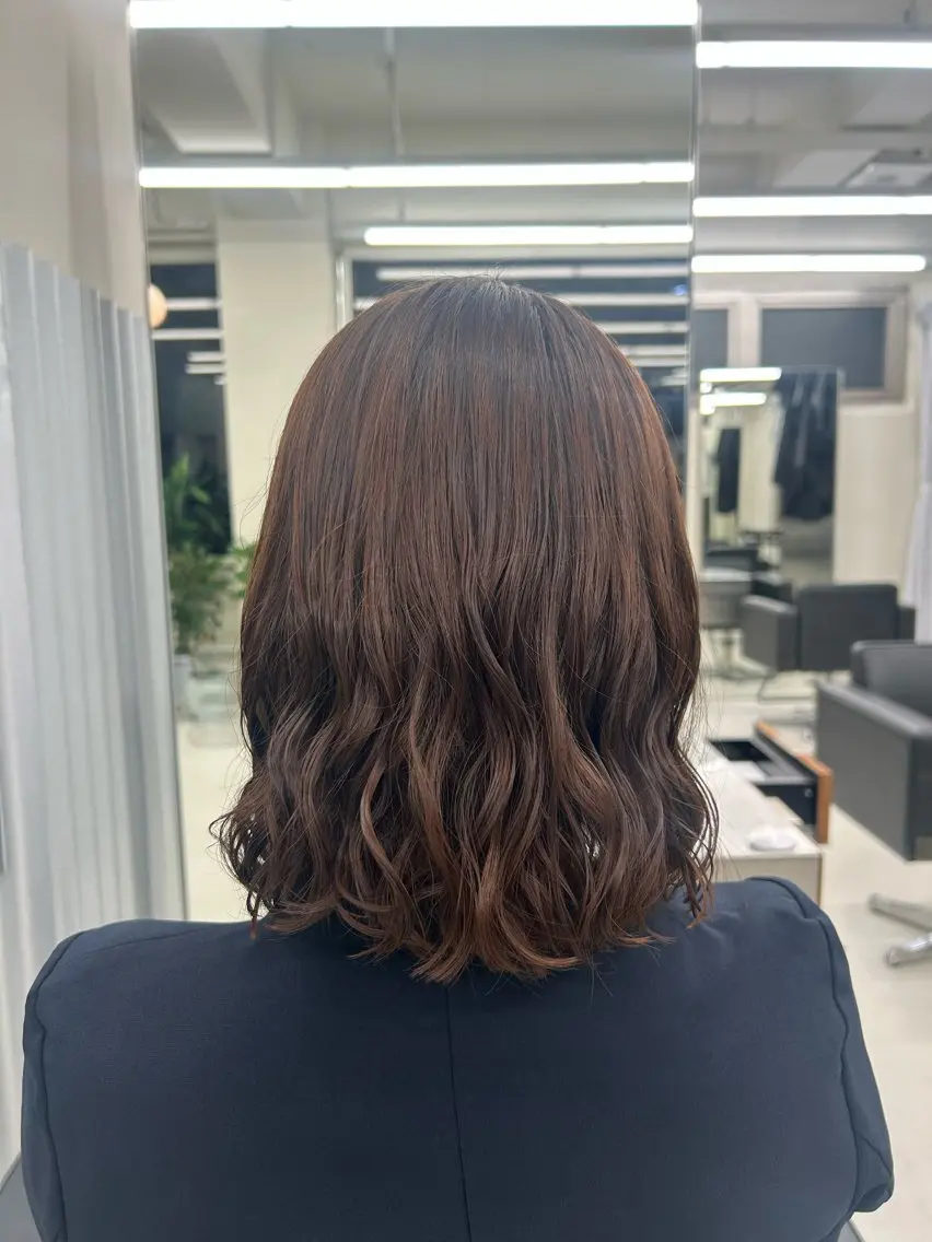 ショート パーマ パーマ ロングパーマ/パーマ /表参道/aobaのヘアスタイル