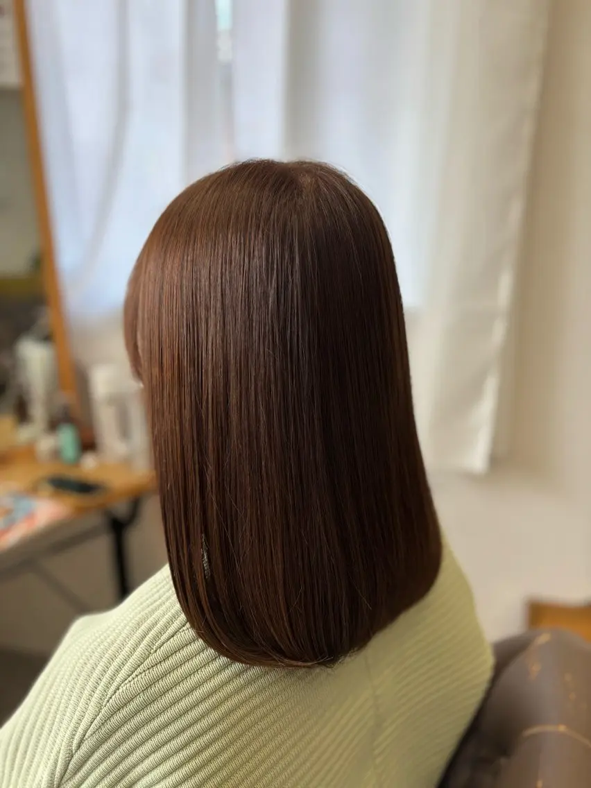 ミディアム チョコレートブラウン 髪質改善 ✨次世代型髪質改善✨ marikaのヘアスタイル