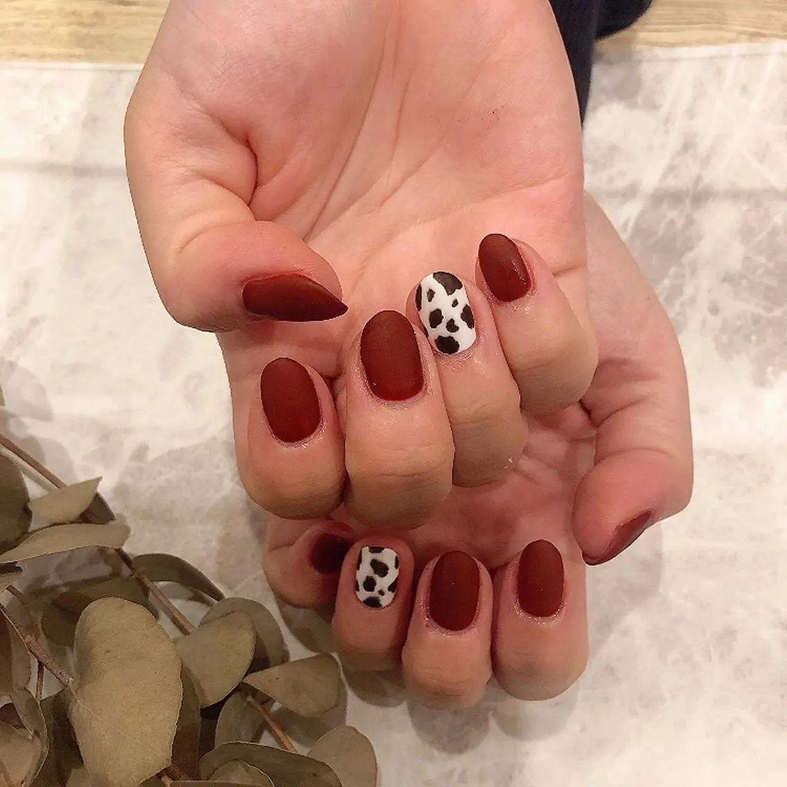 ネイル ボルドー マットネイル eclat.nail エクラネイルのネイルデザイン
