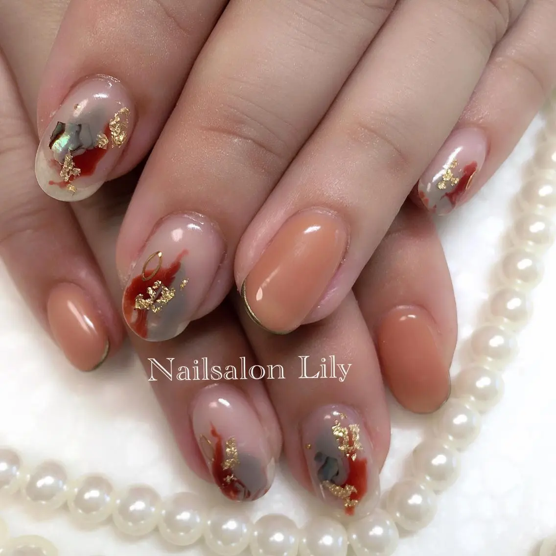 ネイル ニュアンスネイル Lily*nail 🌻Mii🌻のネイルデザイン