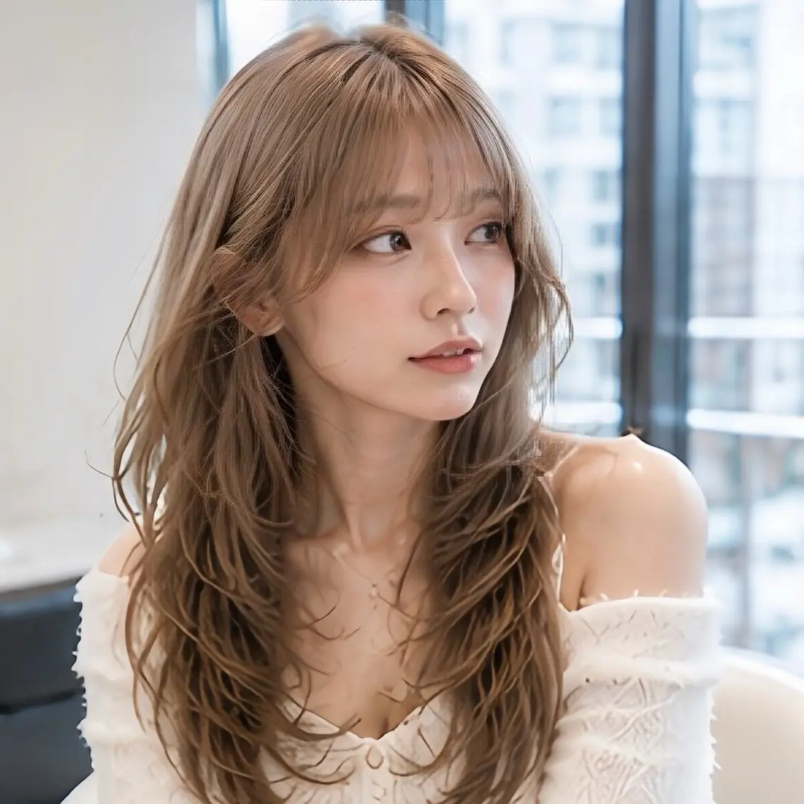 ロング カット 池袋/前髪/顔周り 🎀髪質改善おばかんのヘアスタイル