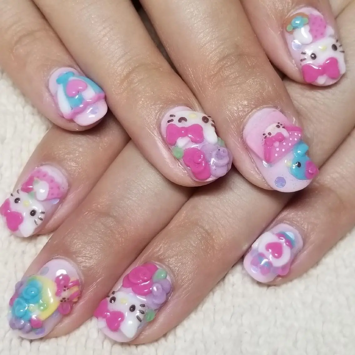 ネイル ドット パステルネイル ピンク ハンドネイル よしだ ひろきのネイルデザイン