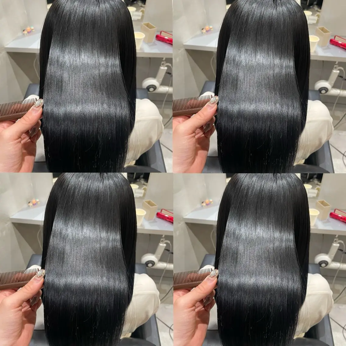 ミディアム カット ヘアカラー トリートメント 髪質改善×透明感× 艶髪🥀HIYORIのヘアスタイル