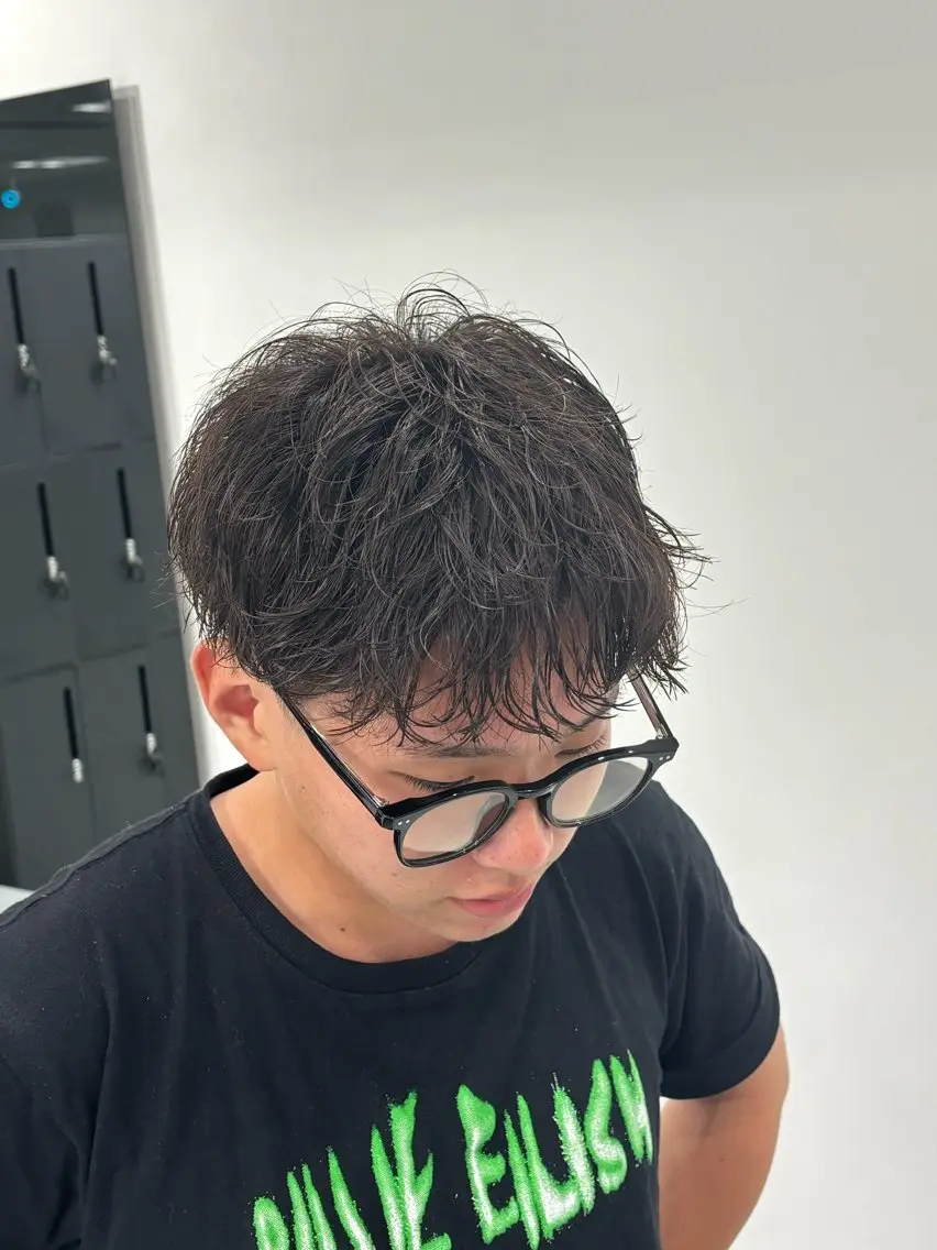 ショート メンズ パーマ 坂井 龍二/コアファーストのヘアスタイル