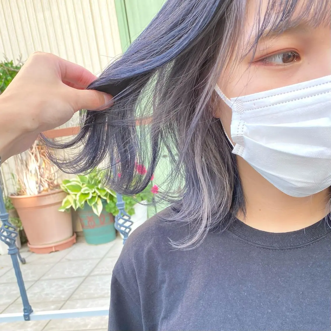 ミディアム カラー ヘアアレンジ ハイトーンカラー🌈 メンズパーマ鈴木康平のヘアスタイル