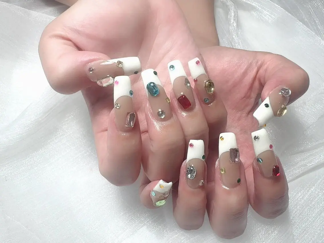 ネイル 韓国ネイル 水色 マグネットネイル ニュアンスネイル オフィスネイル ハンドネイル Hana Rose Nailのネイルデザイン