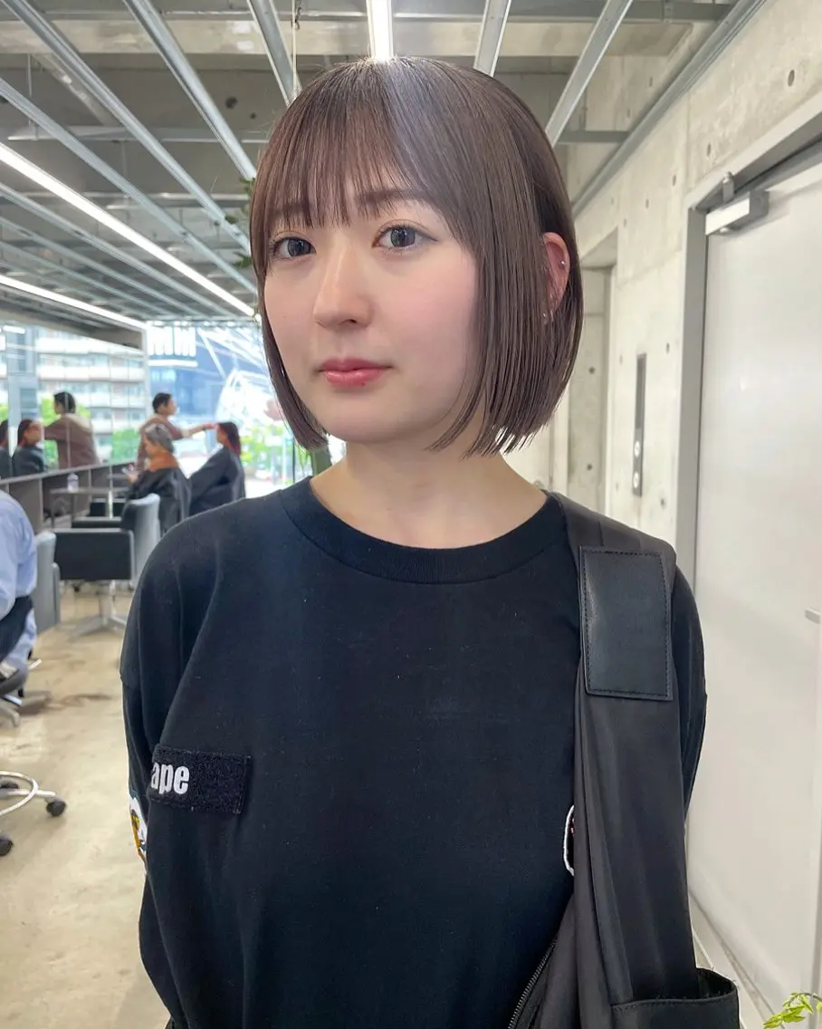 ショート カラー ブラウンカラー ボブ カット ヘアカラー トリートメント 艶髪/透明感カラー tawadaのヘアスタイル
