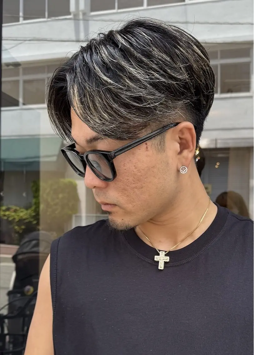 カラー パーマ メンズ カット ヘアカラー メンズ特化 美容師misakiのヘアスタイル