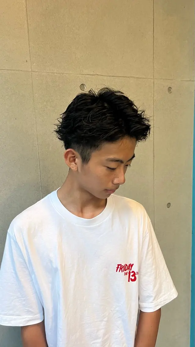 ショート パーマ メンズ カット パーマ 湘南のパーマ職人 🔥清水琉葵🔥のヘアスタイル