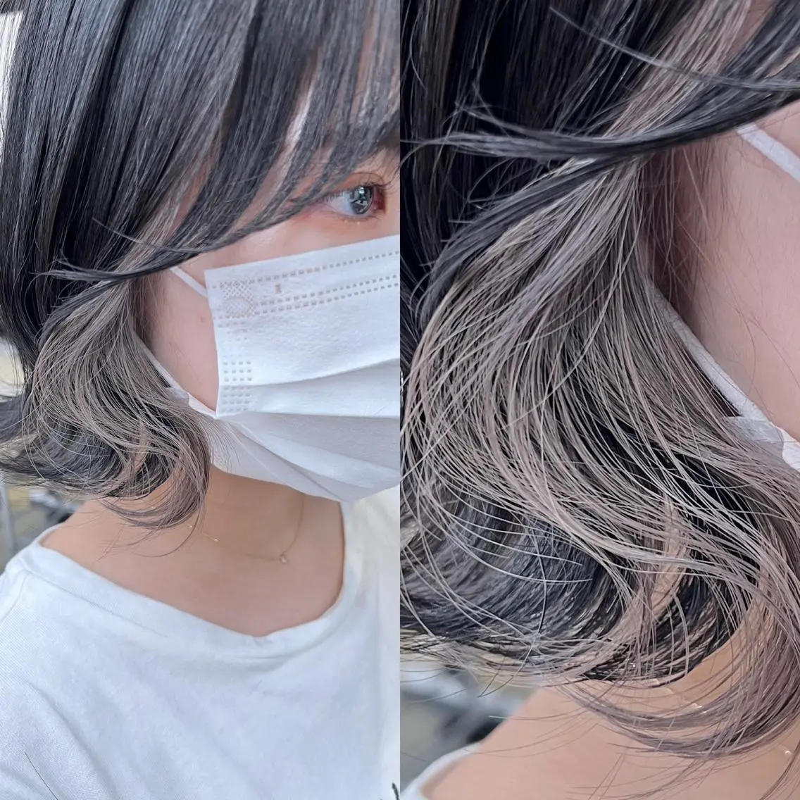 ミディアム カラー パーマ ヘアアレンジ メンズ キッズ ネイル マツエク・マツパ アイブロウ 上品＆韓国風 🥀海心🥀のヘアスタイル