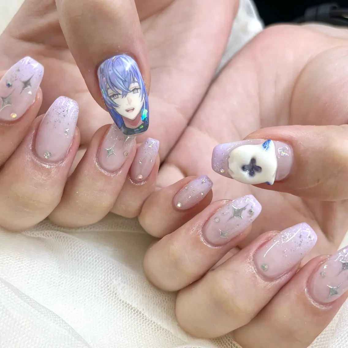 セミロング ネイル ハンドネイル 池袋痛ネイル Nok. 渡辺のネイルデザイン