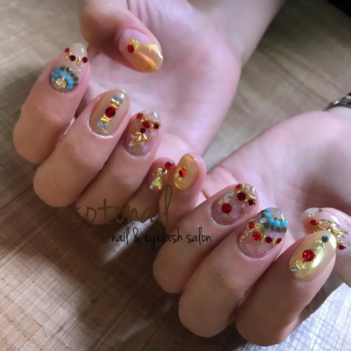ショート ネイル アートネイル ハンドネイル ツメトマツゲ .のネイルデザイン