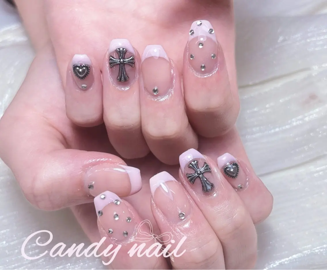 ネイル candy nail 韓国風ワンホンネイルのネイルデザイン