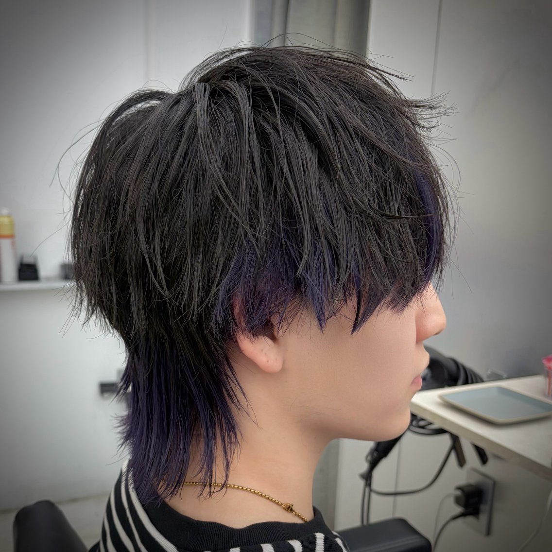 ミディアム カラー メンズ カット ヘアカラー トリートメント メンズ♱ハイトーン♱ ウルフʜᴀʀᴜᴋᴀのヘアスタイル