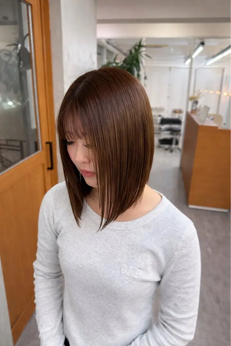 ミディアム カラー ヘアカラー 久村 泰生のヘアスタイル