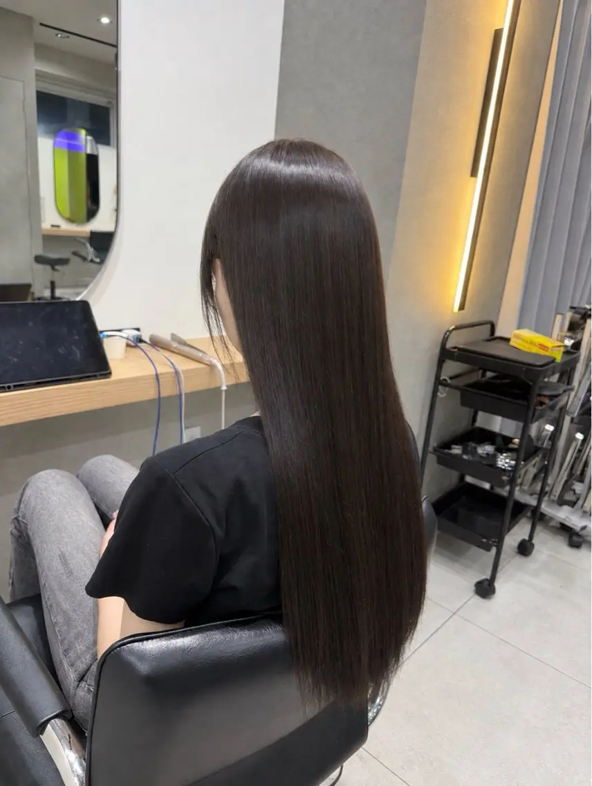 ロング ヘアカラー トリートメント 福岡美髪矯正 /Rinonのヘアスタイル