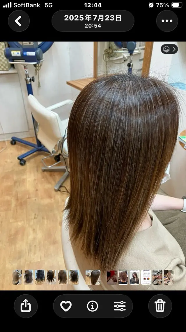 ロング 高畑駅×縮毛矯正 縮毛矯正×湯浅貴子のヘアスタイル