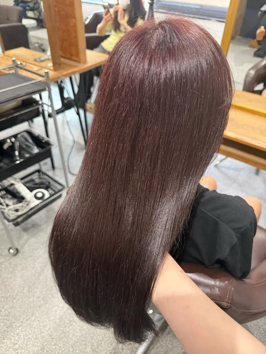 カラー ブラウンカラー レッドカラー 望月 憂嘉のヘアスタイル