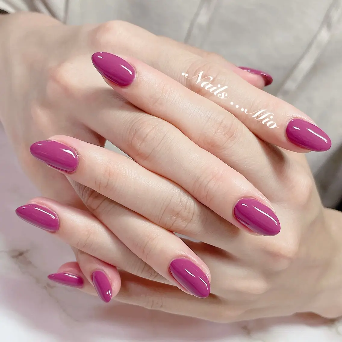 ネイル ジェルネイル ワンカラーネイル .Nails Mio 赤羽西ネイルサロンのネイルデザイン