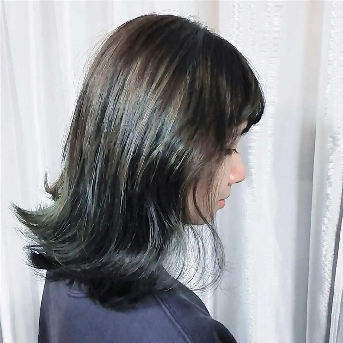 カラー 小林　ローズパープル カット＆カラー美容室のヘアスタイル