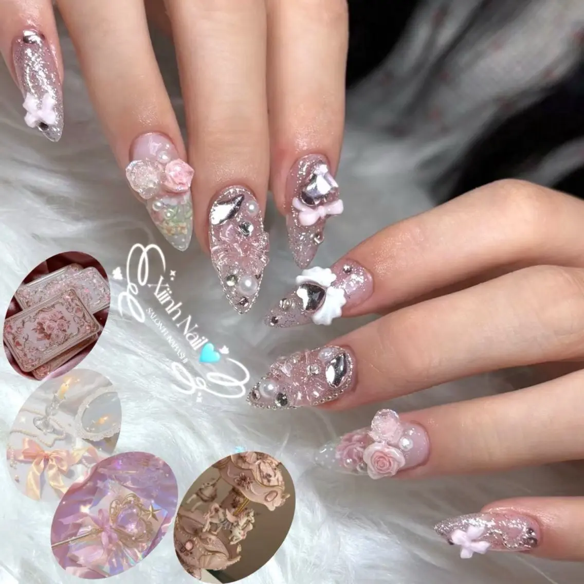 ネイル チークネイル 桜ネイル 長さ出し フットネイル ジェルネイル ハンドネイル XIINH NAIL SALONのネイルデザイン