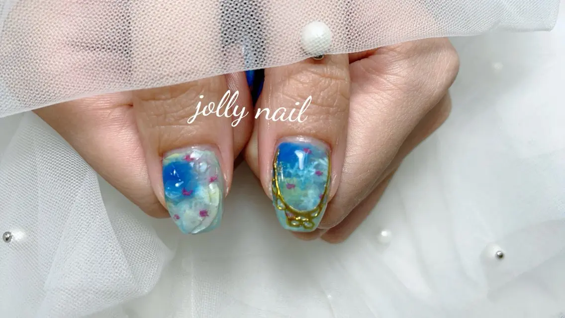 ネイル ハンドネイル Meri💅ジェル& チップ長さだし専門のネイルデザイン