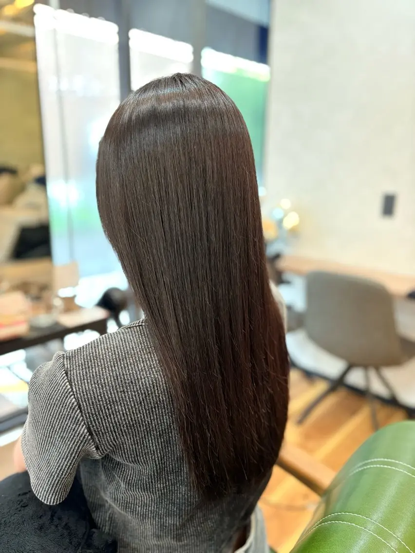ロング 縮毛矯正 トリートメント たいら たくやのヘアスタイル