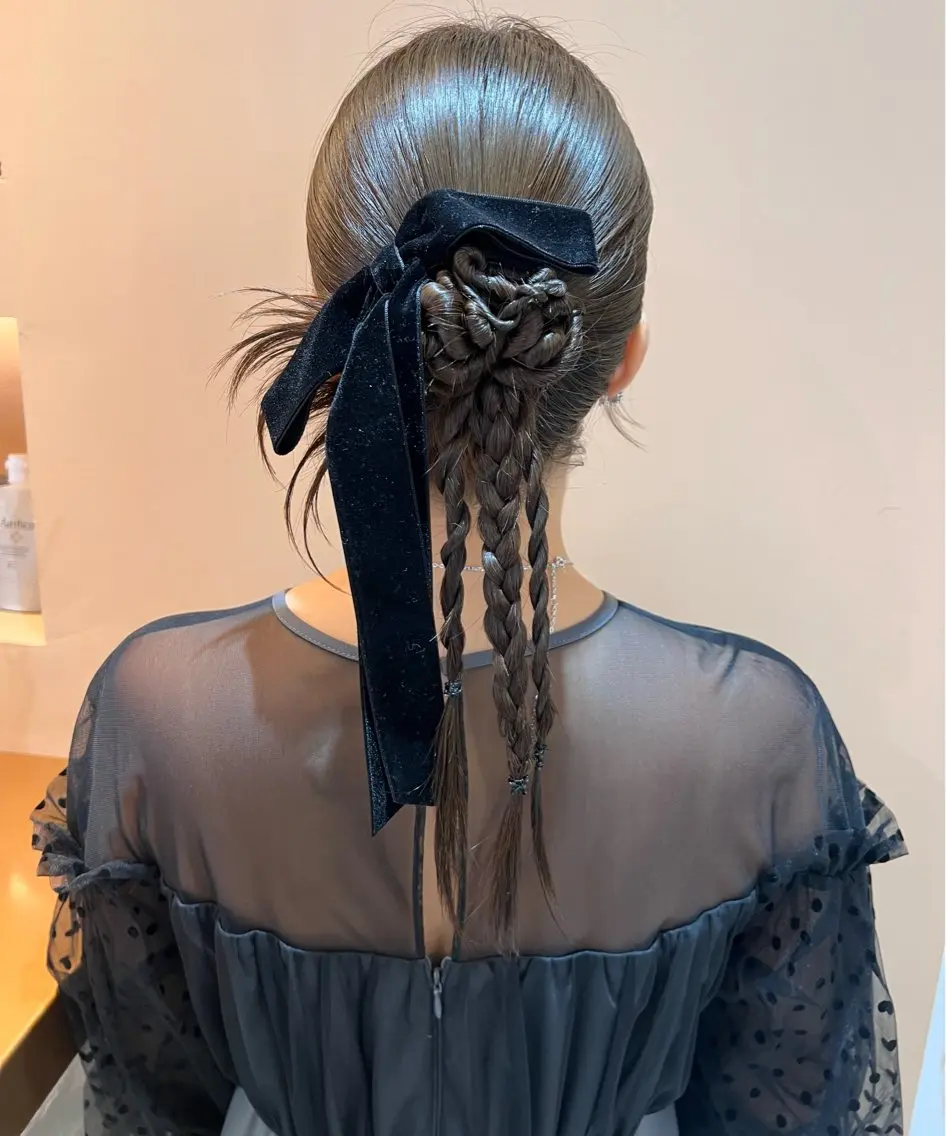 ミディアム カラー ヘアアレンジ ヘアセット ✨カチモリ✨レイヤー 韓国ヘア🇰🇷ゆいのヘアスタイル