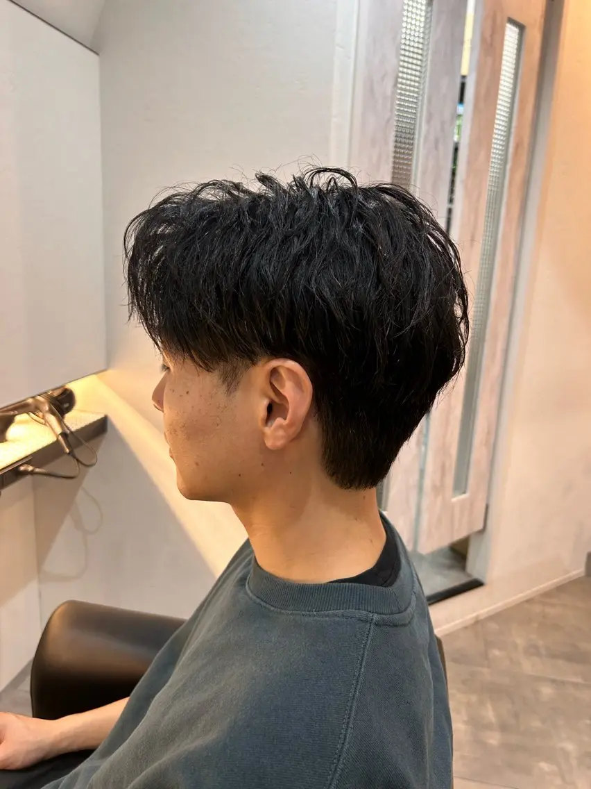 パーマ メンズ カット パーマ 奈良 優輝のヘアスタイル