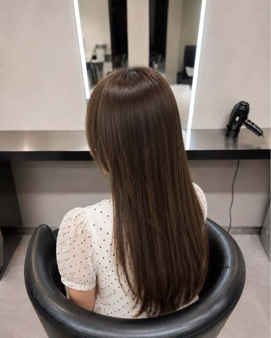 ミディアム カラー ブラウンカラー トリートメント 🌈ウルトワ水素 髪質改善naru🌈のヘアスタイル