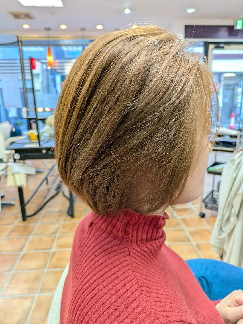 ミディアム ボブ 大人女性カット/ヘア セット✨️片本🌸のヘアスタイル
