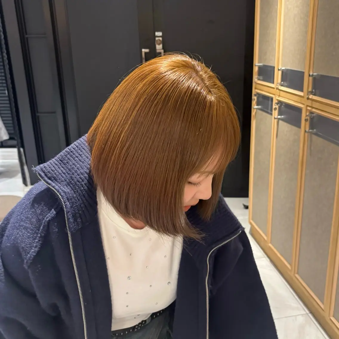 ショート カラー ベージュカラー ヘーゼル 莉瑠 / ボブモデル募集🐃のヘアスタイル