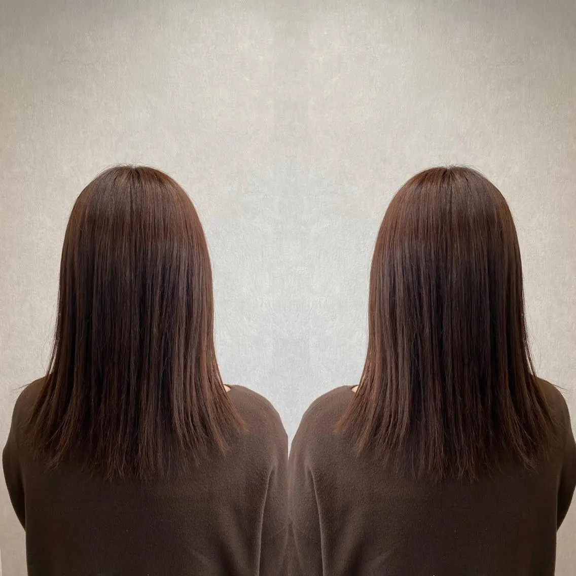 セミロング カラー ブラウンカラー ピンクカラー ピンクブラウン tocca 💜石田愛結💜のヘアスタイル