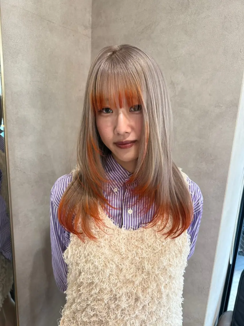ロング カラー ハイトーンカラー ヘアカラー トリートメント RIENS aura / ayu ♡のヘアスタイル