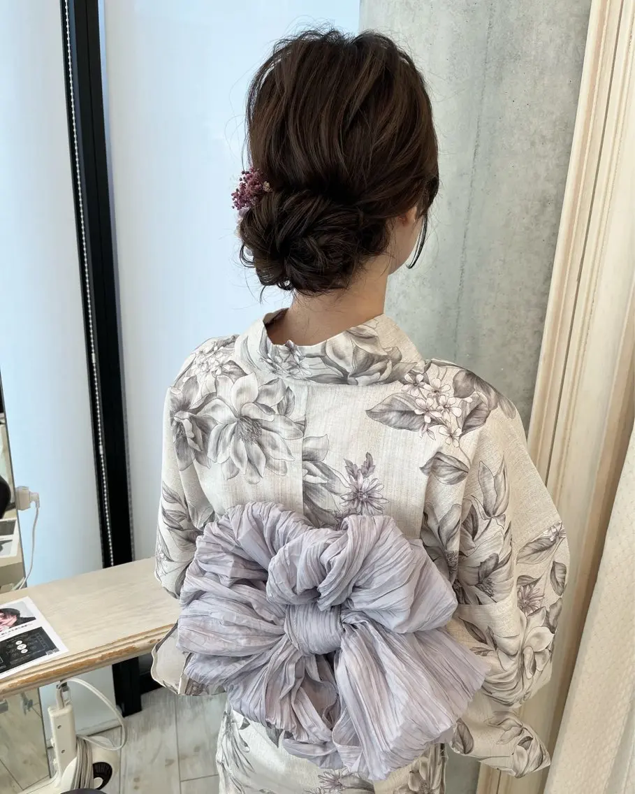 ヘアアレンジ 浴衣 着付け サソウ ユリエ🥥のヘアスタイル