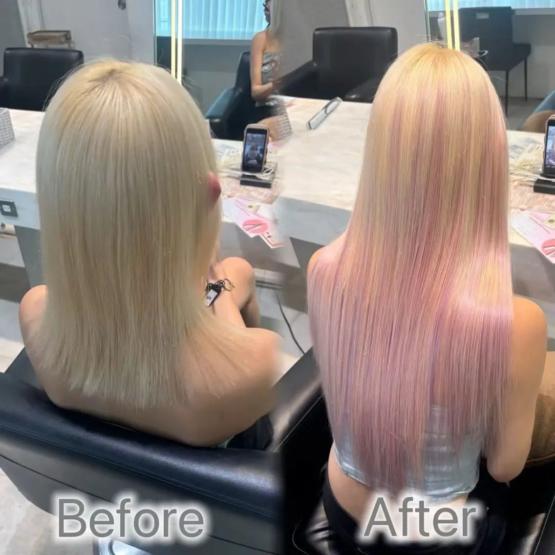 ミディアム 横浜　エクステ🎀 カラー／ルナのヘアスタイル