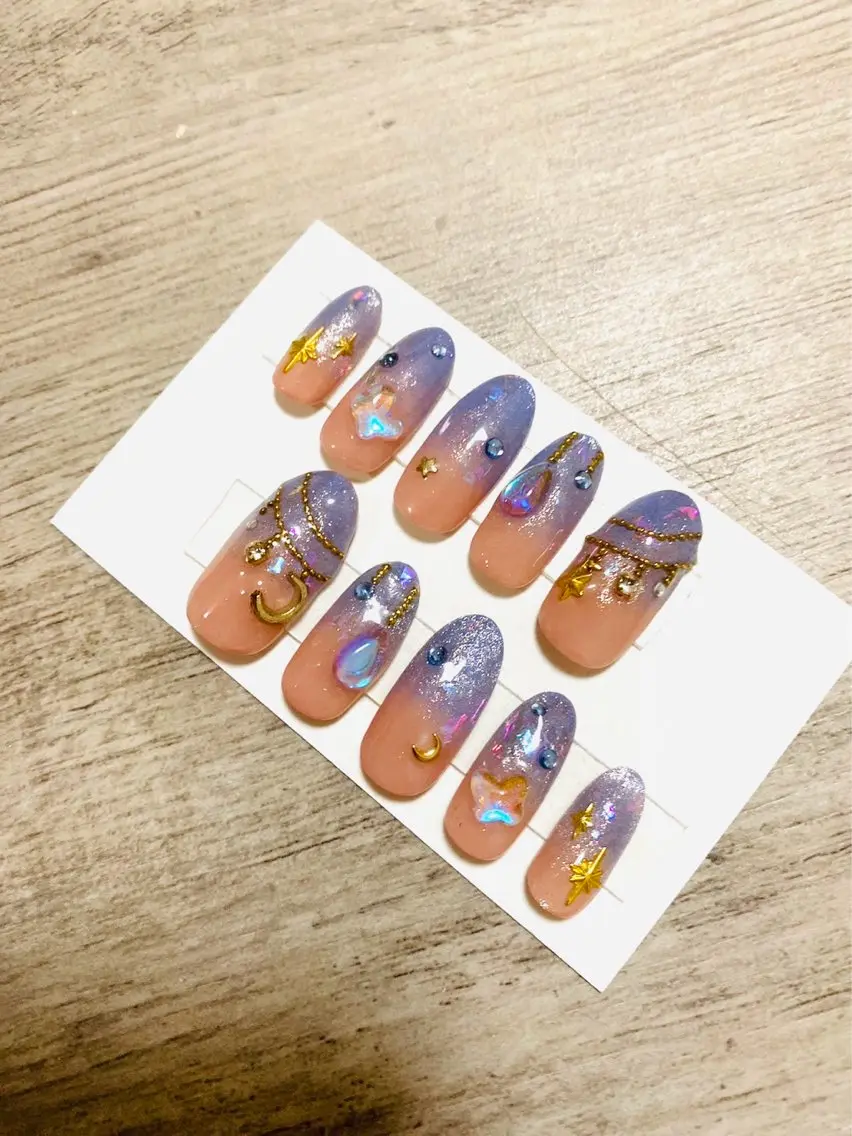 【ハンド】ネイルチップ🧡オーダーメイド🧡の写真
