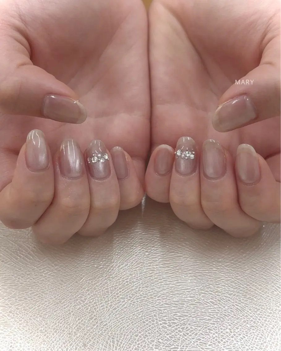 ネイル キラキラネイル マグネットネイル ハンドネイル Mary nail .narumiのネイルデザイン