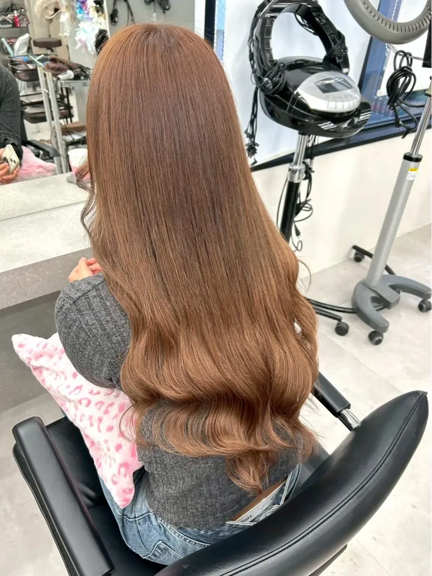 ロング カラー シールエクステ エクステ ヘアカラー エクステ ヘッドスパ エクステ🤎うる艶 カラー┆横浜みいなのヘアスタイル