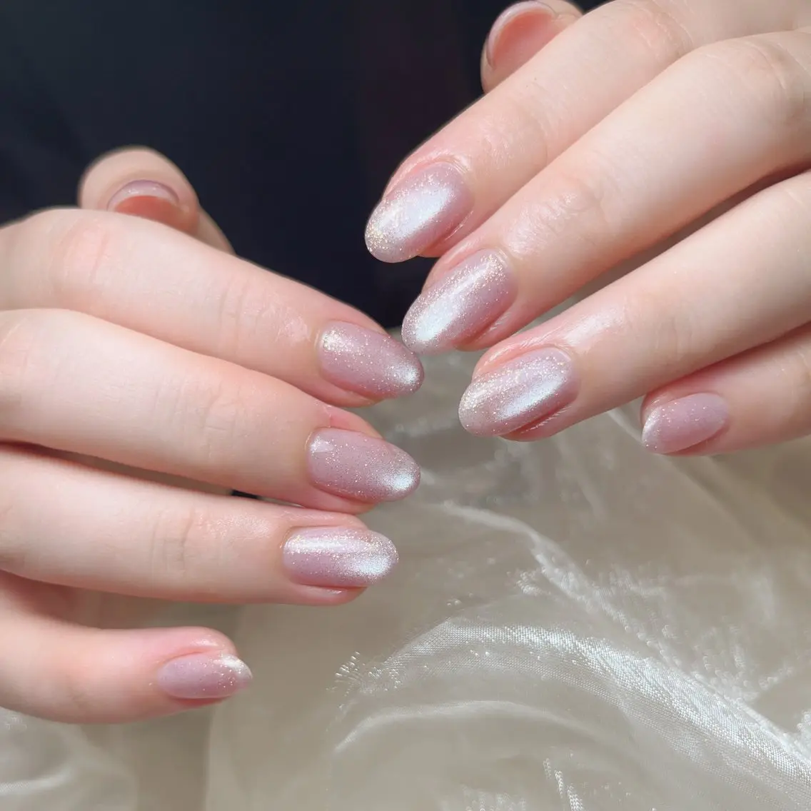 ネイル ブルー ピンク ハンドネイル Nail Salon BELMUEのネイルデザイン