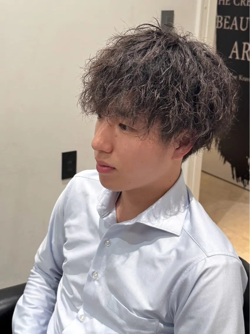 パーマ メンズ パーマ よしえ /心斎橋パーマモデルのヘアスタイル